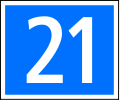 National road sign