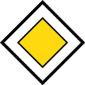 Main road sign