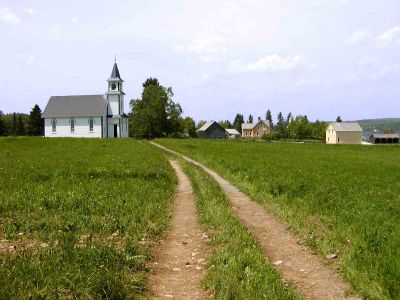 Example of an unpaved road