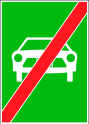 End of expressway sign
